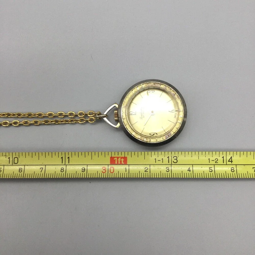 Vintage MEPA Tenderlee Pocket Watch Necklace Women 33mm Swiss Manual Wind